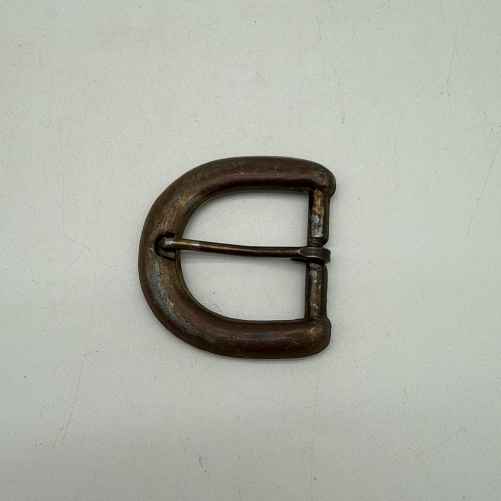 Vintage Brass D Shaped Belt Buckle Made In USA